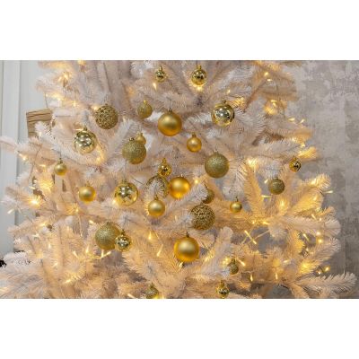47. DECORATIVE PLASTIC BALL 6CM SET 35 GOLD