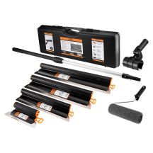 SET OF PUTTY KNIFE + TELESCOPIC AND ROLLER, IN CASE