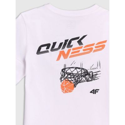5. Boys' regular-fit printed T-shirt 4F 4FJRAW26TTSHM4343-10S