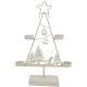 2. WHITE METAL LED CHRISTMAS TREE CANDLE HOLDER 38 CM