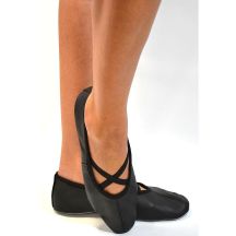 BLACK BALLET SHOES WITH ELASTIC STRAP SIZE 39