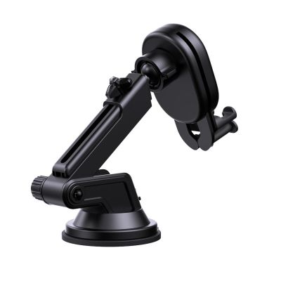 6. Baseus Stable Car Holder with 15W Inductive Charger, Gravity, and Suction Cup - Black