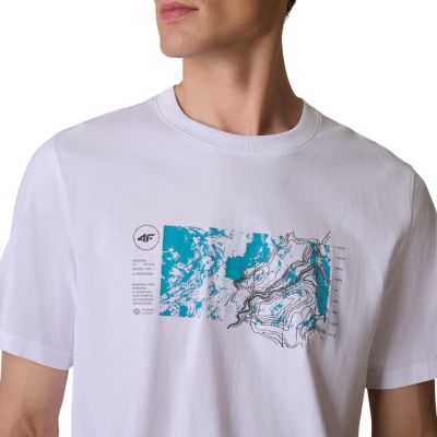 4. Men's T-shirt 4F M2823 white 4FWSS26TTSHM2823 10S
