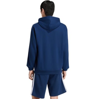 3. Men's adidas Essentials 3-Stripes French Terry Hoodie Navy Blue KY4203