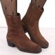 7. Women's brown leather cowboy boots Sergio Leone BT284-S