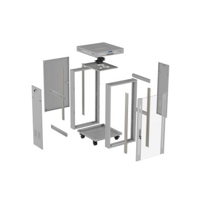 26. LANBERG FLOOR RACK CABINET 19" 22U 600X600 GRAY