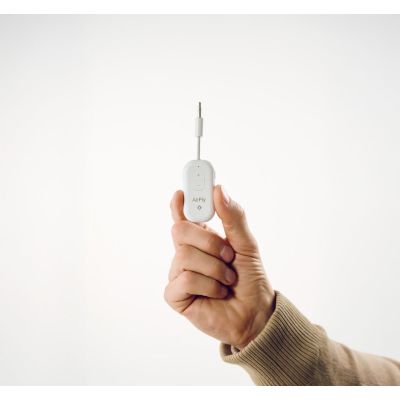 8. Twelve South AirFly Pro 2 - Bluetooth adapter to 3.5mm jack input compatible with AirPods and other Bluetooth headphones, up to 2 pairs of headphones simultaneously and with AUX IN (white)
