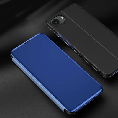 4. Clear View Case for iPhone 16e / 17e Flip Cover - Blue