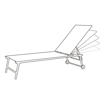19. GARDEN LOUNGE CHAIR 185X57X31CM GRAY