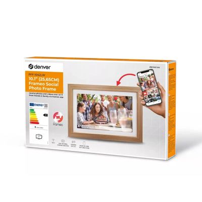 12. Denver photo frame with FRAMEO 10.1" 16GB light wood