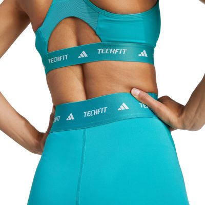 11. adidas Techfit Turquoise Women's Shorts JW7561