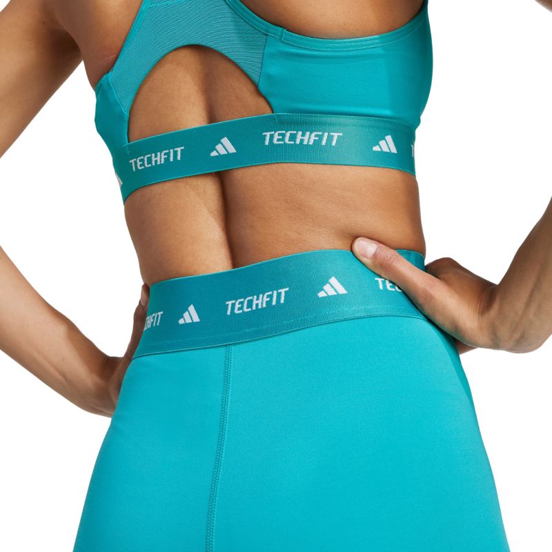 11. adidas Techfit Turquoise Women's Shorts JW7561