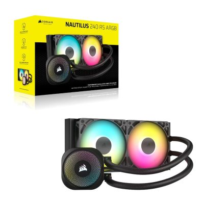 12. Corsair NAUTILUS 240 RS ARGB Liquid Processor All-in-One Liquid Cooler Black 1 pc.