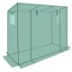 36. GREENHOUSE FOR TOMATOES AND CUCUMBERS 200x77x168-150CM PE GREEN