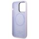7. Guess GUHMP14LSBPLU iPhone 14 Pro 6.1" purple/purple hard case Silicone Logo Plate MagSafe