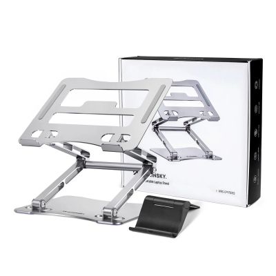 8. Wozinsky WRS-CPY75DSS Aluminum Laptop and Tablet Stand + Free Smartphone Stand - Silver