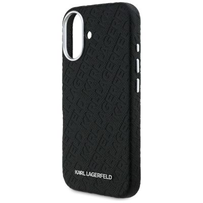 6. Karl Lagerfeld FW Stamped Karl MagSafe iPhone 16 Case - Black