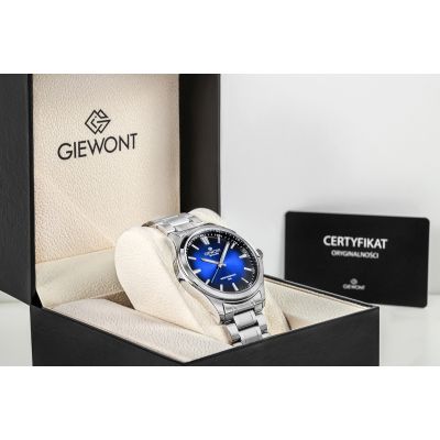 7. Giewont Elegance Sapphire Silver Blue Men's Watch GW5160-B3