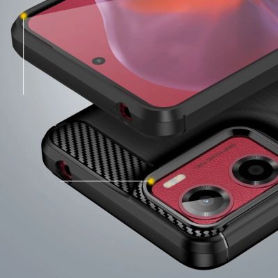 5. Tech-Protect TPUCarbon Case for Motorola Moto G05 / E15 - Black