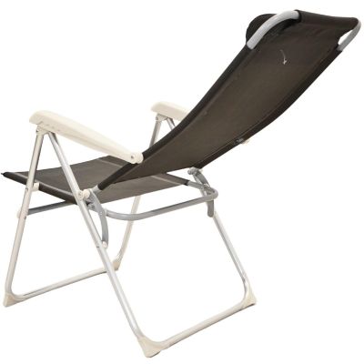3. HIGH DELUXE CAMPING CHAIR WITH HEADREST ALUMINUM ANTHRACITE REDCLIFFS