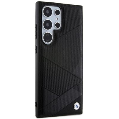 4. BMW BMHCS24L23RCGPK S24 Ultra S928 black/black hardcase Signature Leather Crossing Lines Pattern