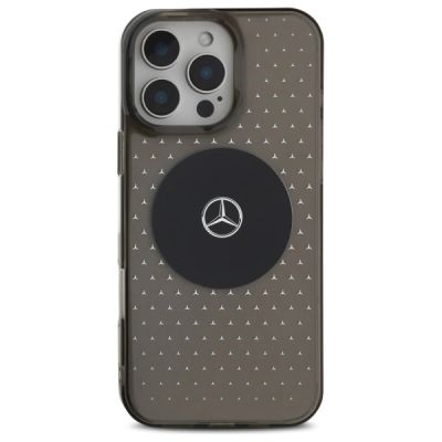 3. Mercedes MB Case Star Pattern for iPhone 16 Pro - Black