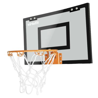 4. VIRTUFIT PRO MINI BASKETBALL BACKBOARD WITH 2 BALLS AND PUMP - BLACK