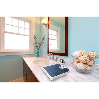 6. ELDOM MECHANICAL BATHROOM SCALE BR2016N BLUE UP TO 130 KG