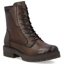 Brown women's leather worker boots Rieker 75800-25