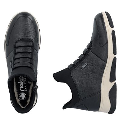 11. Women's leather ankle boots, insulated black Rieker L5651-01