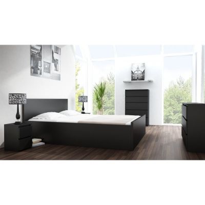 4. M2 MALWA BEDSIDE TABLE 2 DRAWERS BLACK