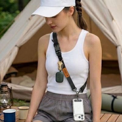 7. Tech-Protect C9S Rope Crossbody Phone Lanyard - Black and Orange