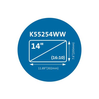 6. Kensington K55254WW Screen Filter for 35.6 cm (14") Laptop Frameless Privacy Filter for Display
