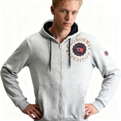 9. Geographical Norway Geganto Blended DB 100 M sweatshirt WZ3027H/GN-Blended Gray