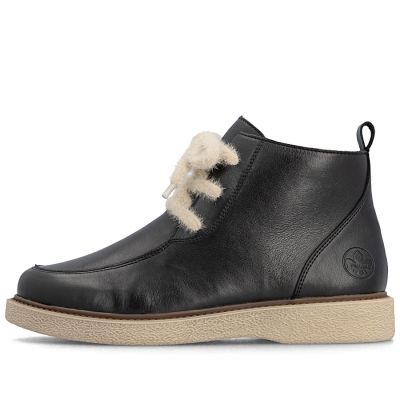 3. Women's leather ankle boots, black Rieker 71100-00