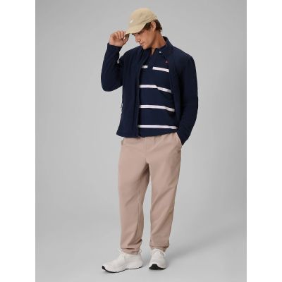 4. Regular men's fleece with stand-up collar 4F 4FRAW26TFLEM542-30S