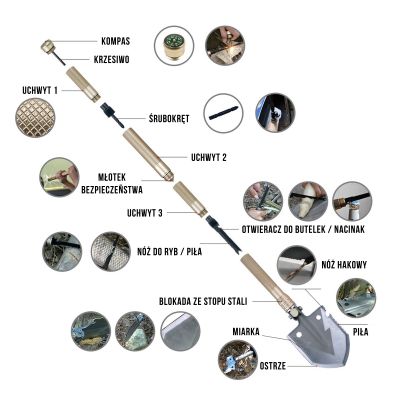 17. MACGYVER TACTICAL SHOVEL 14 IN 1 MULTITOOL 102277