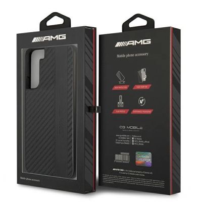 8. AMG Carbon Stripe&Embossed Case for Samsung Galaxy S22+ - Black
