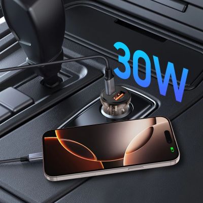 5. Tech-Protect CC01 30W 2-Port USB-A / USB-C Car Charger - Black
