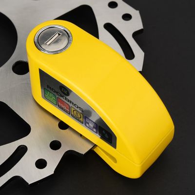 6. Rockbros LBAYG8308 Bike Lock with Alarm and Disc Lock - Orange