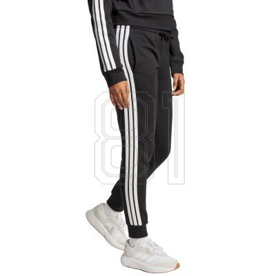 4. adidas Essentials 3-Stripes Fleece Slim W Pants JX2543