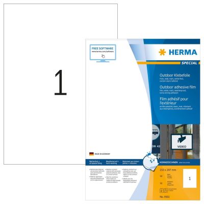 3. HERMA 9501 Self-Adhesive Labels Rectangle Permanent White 50 pcs.