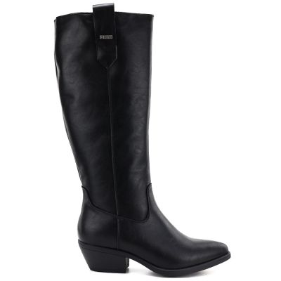 6. Women's leather cowboy boots black Big Star UU274521