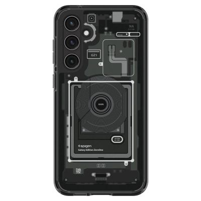 4. Spigen Ultra Hybrid Case for Samsung Galaxy S23 FE - Dark Gray (Zero One Pattern)