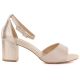 2. Women's beige and gold heeled sandals Potocki LE20339