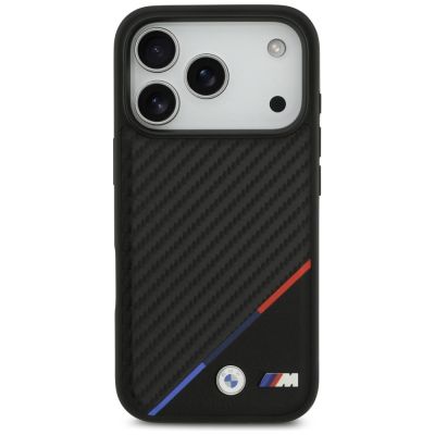 3. BMW M Carbon Tricolor Line MagSafe Case for iPhone 17 Pro - Black