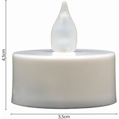 13. SET OF 4 TEA LIGHT LED TIMER CANDLES WHITE