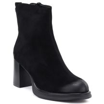 Black women’s heeled platform ankle boots Potocki SZ12844