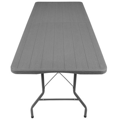 17. CATERING TABLE FOLDABLE INTO A SUITCASE 180x74CM MAX.100KG WOODLAND BOARD DARK GREY