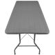 17. CATERING TABLE FOLDABLE INTO A SUITCASE 180x74CM MAX.100KG WOODLAND BOARD DARK GREY
